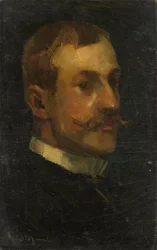 Retrato de Adriaan Pit 1860-1944, director del Museo de Arte e Historia de los Países Bajos en Ámsterdam